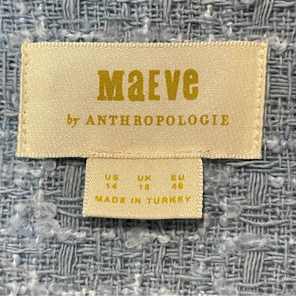 NWOT MAEVE Anthropologie Tweed Sleeveless Blazer Mini Dress, Size 14 - Picture 8 of 13